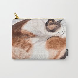 Curled Up Pure Siamese Cat Carry-All Pouch