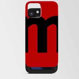 letter M (Black & Red) iPhone Card Case