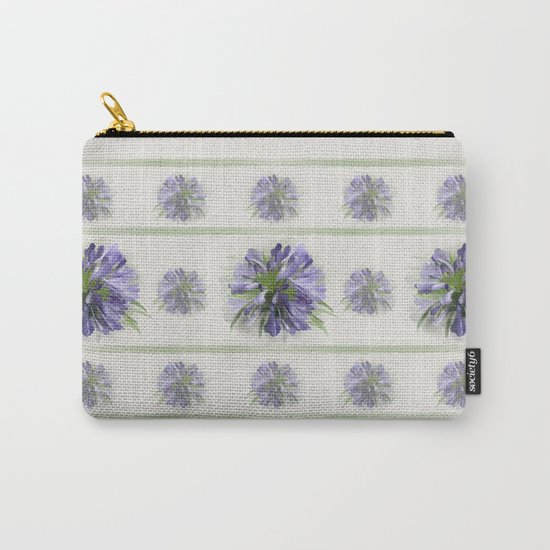 Blue purple flowers Carry-All Pouch