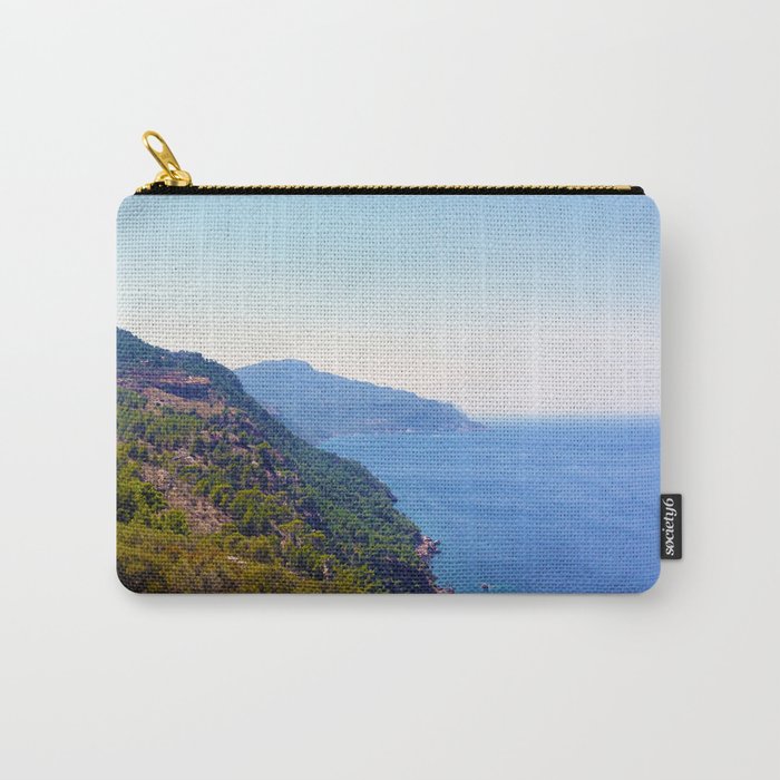 Spain Photography - Huge Mountains By The Blue Ocean  Carry-All Pouch