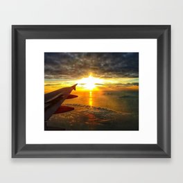 AirplaneSunset Framed Art Print