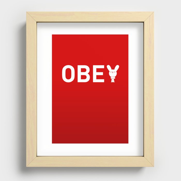 Obey Bunny Recessed Framed Print