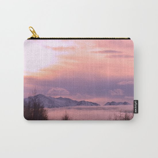 Rose Serenity Winter Fog Carry-All Pouch