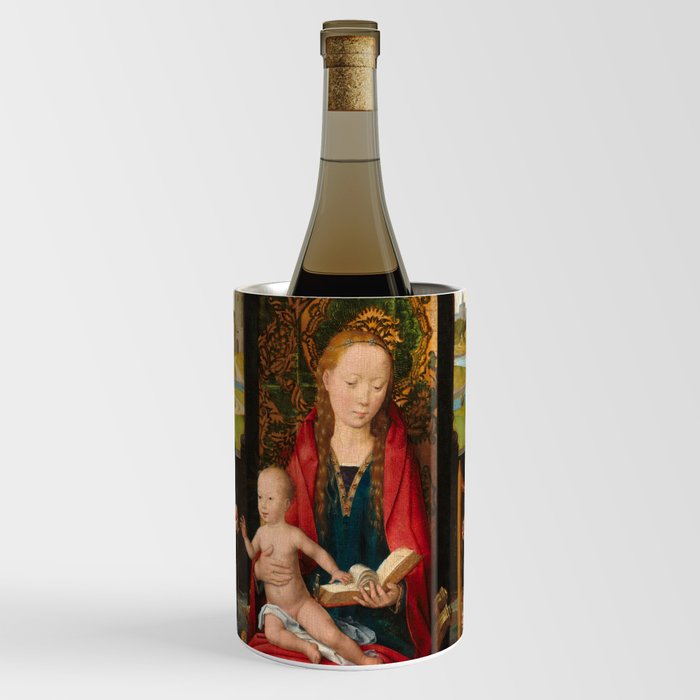 Madonna and Child with Angels, 1479 by Hans Memling Wine Chiller