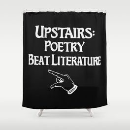 Poetry and Beat Generation Literature Shower Curtain