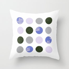 Modern dots, cloud polka, Very peri Art Print Throw Pillow