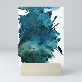 Scenic Route [2]: a pretty, minimal abstract piece in blue and green by Alyssa Hamilton Art Mini Art Print