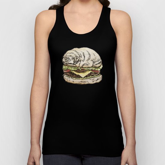 Pug Burger Unisex Tank Top