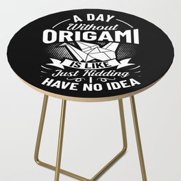 Origami Paper Folding Easy Crane Japanese Side Table