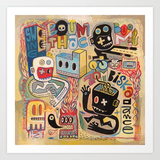 Zombiska dance Art Print