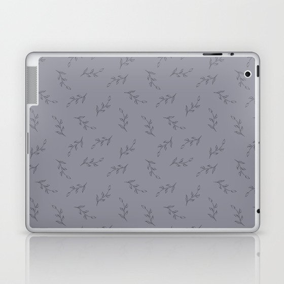 stylized twig with leaves. Line Laptop & iPad Skin