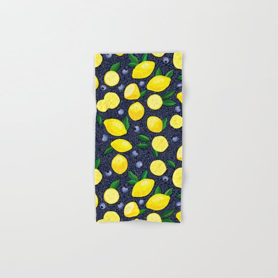 Lemon Blueberry Tart Hand & Bath Towel