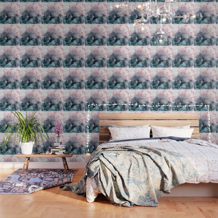 Blush And Payne S Grey Flowing Abstract Painting Wallpaper By