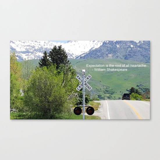 Shakespeare Expectation Quote Canvas Print