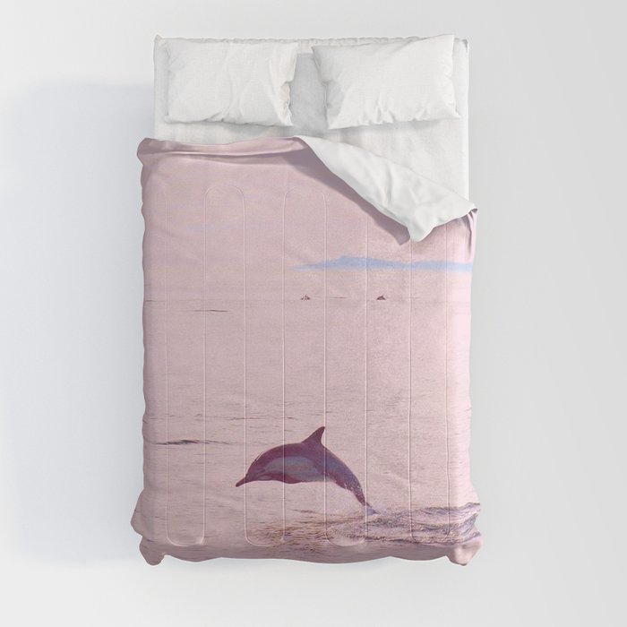 Pink Porpoise Comforter