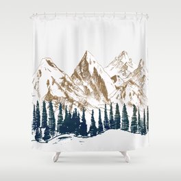 mountains 9 Shower Curtain