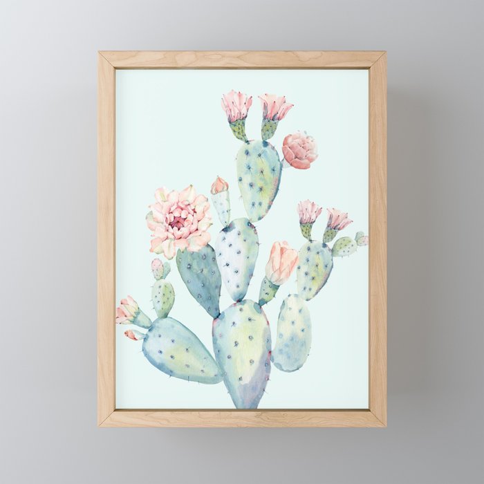 Cactus 2 #society6 #buyart Framed Mini Art Print
