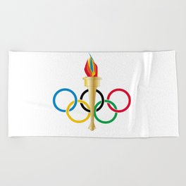 Olympic Rings Beach Towel