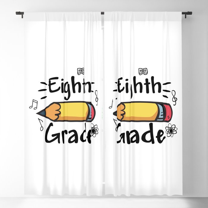 Eighth Grade Pencil Blackout Curtain