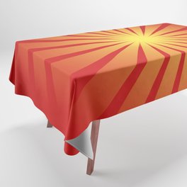 Sunburst on Red Tablecloth