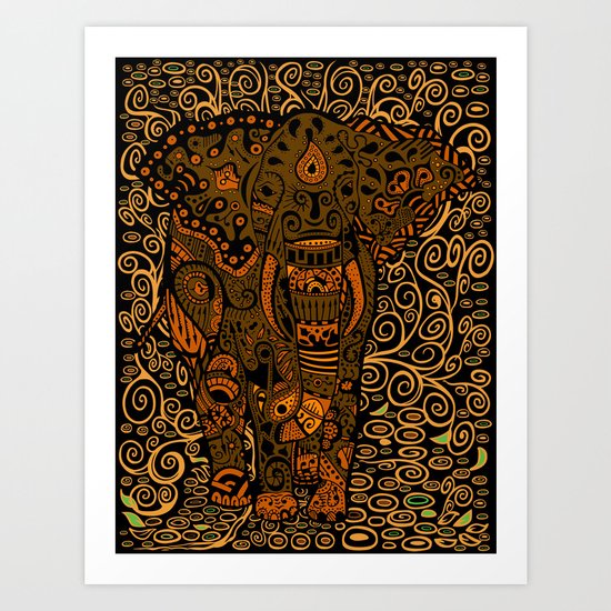 Aztec Elephant with floral Pattern iPhone 4 4s 5 5c 6, pillow case, mugs and tshirt Art Print