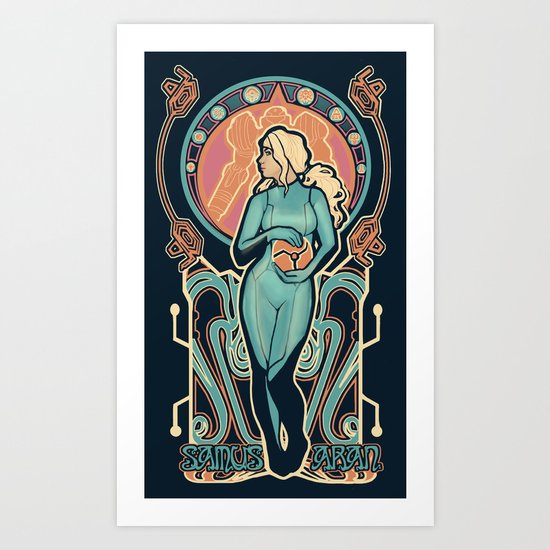 Samus Nouveau Art Print