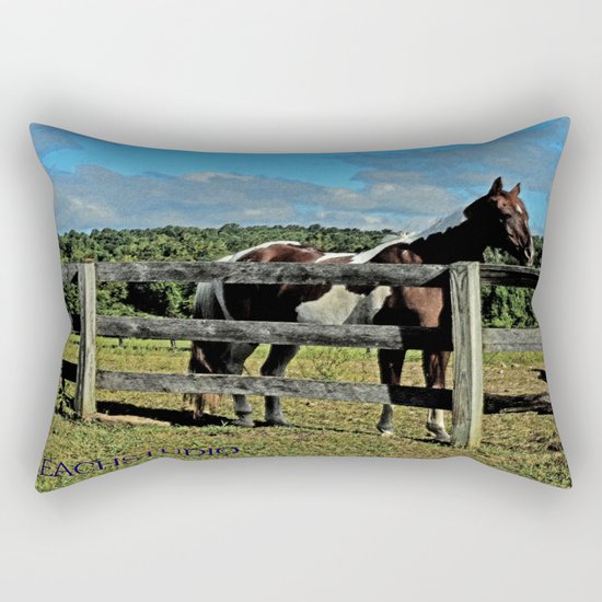 Don't Fence Me In Rectangular Pillow