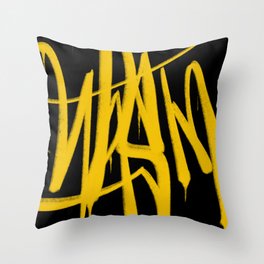 Graffiti Tag Throw Pillow