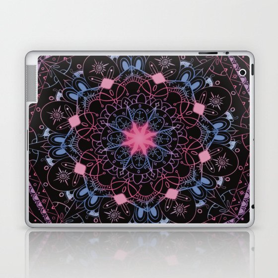 Neon Pride Series - Bisexual Sun Mandala Laptop & iPad Skin