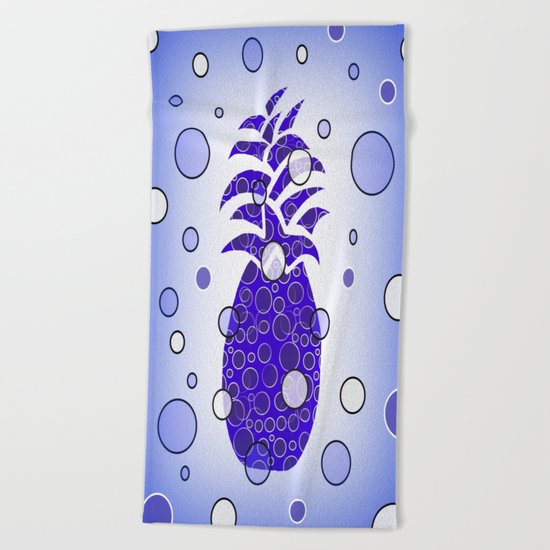 Blue Pineapple Beach Towel