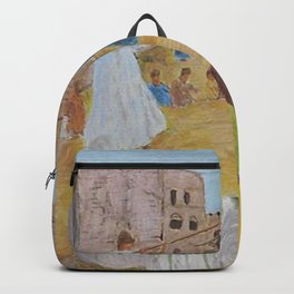 Stick Fighting Game Backpack | Game, Stickfighting, Painting, Children, Countryside, Egypt, People, Upperegypt 
