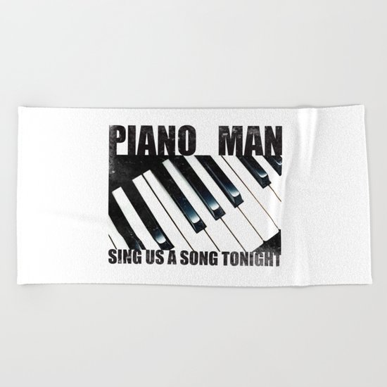 Piano Man Beach Towel