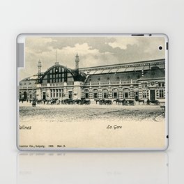 Mechelen antique neo renaissance railroad station 1905 Laptop Skin