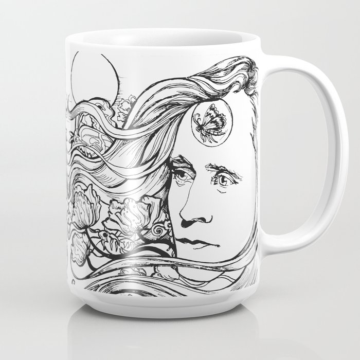 Flowing Hair - Loki Black and White Series Coffee Mug