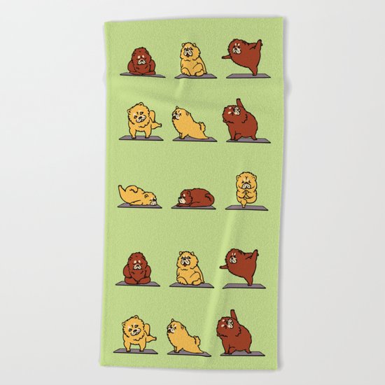 Chow Chow Yoga Beach Towel