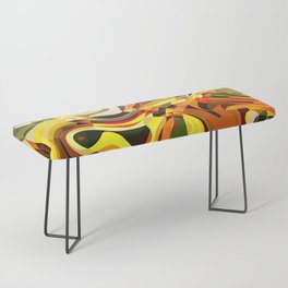 Abstract Painting Forms Pattern Design Bench