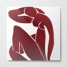 Henri Matisse - Red Nude No. 4 portrait painting Metal Print | Form, Rednude, Strength, France, Poster, Modernism, Matisse, Female, Woman, Nudes 