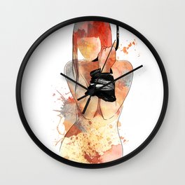 Shibari - Japanese BDSM Art Painting #5 Wall Clock