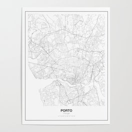 Porto, Portugal Minimalist Map Poster