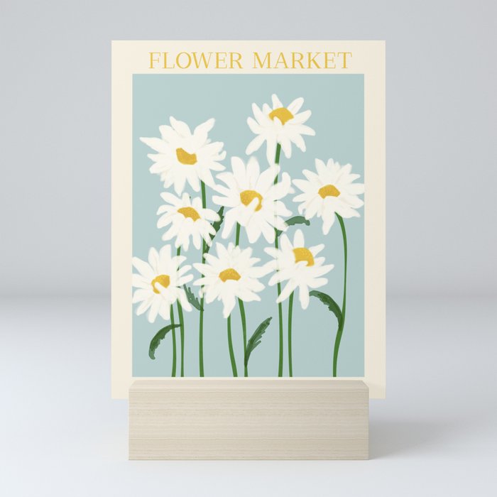 Flower Market - Oxeye daisies Mini Art Print