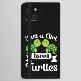 Turtle Gift Kids Reptile Sea Beach iPhone Wallet Case