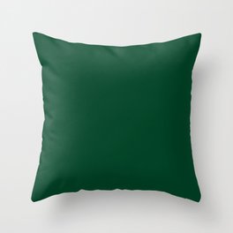 British Racing Green - solid color Throw Pillow