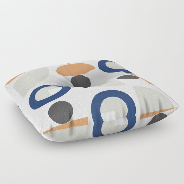 Classic geometric arch circle composition 2 Floor Pillow