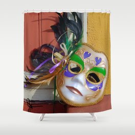 New Orleans Mardi Gras Mask Shower Curtain