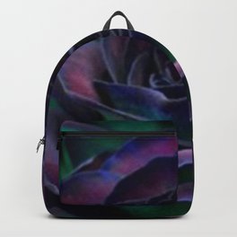 Rose In Purple Indigo And Green Backpack