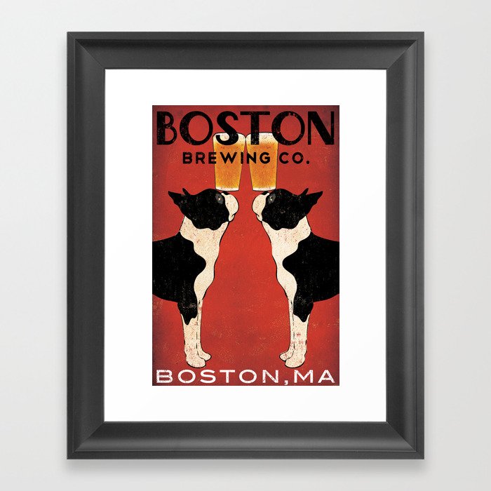 Boston Terrier Brewing Company Framed Art Print