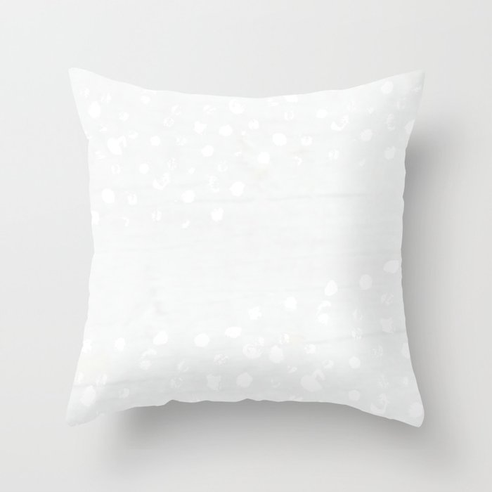 Dappled Grey and White Throw Pillow
