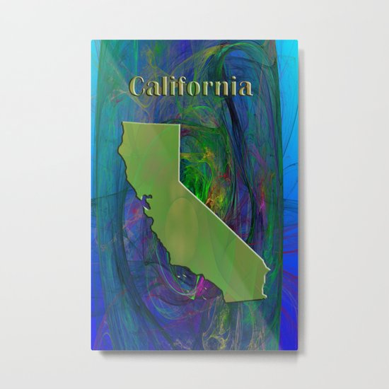 California Map Metal Print