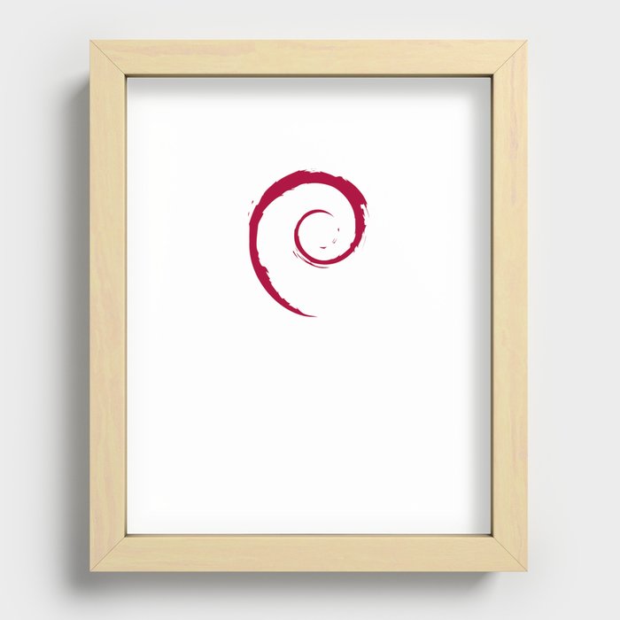 Debian Official Spiral Swirl Logo T-Shirt Recessed Framed Print