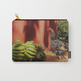 Chicken and Bananas Carry-All Pouch | Vinales, Cuba, Color, Photo, Farm, Chicken, Outdoors, Digital, Bananas 